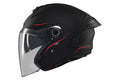 MT Helmets Jethelm Cosmo SV, Pure, schwarz rot , glänzend, ECE 22.06, MT Helme Integralhelme, Klapphelm, Klapphelm Vespa, Jethelm vespa, Vespa Helm zum Klappen, Klapphelm schwarz rot