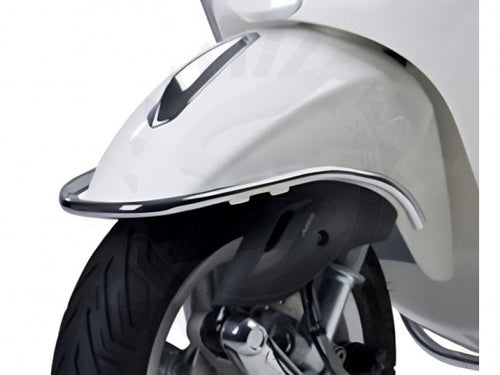 Frontschutzblech Bügel Chrom Vespa Primavera 2013-2017, vespa Schutzblech, vespa schützen, vespa sichern, vespa schützen beim Sturz, vespa Kratzer vermeiden, vespa vor Beschädigung sichern, vespa vor schaden schützen, Kratzer vespa beseitigen, Schutzblech Vespa 