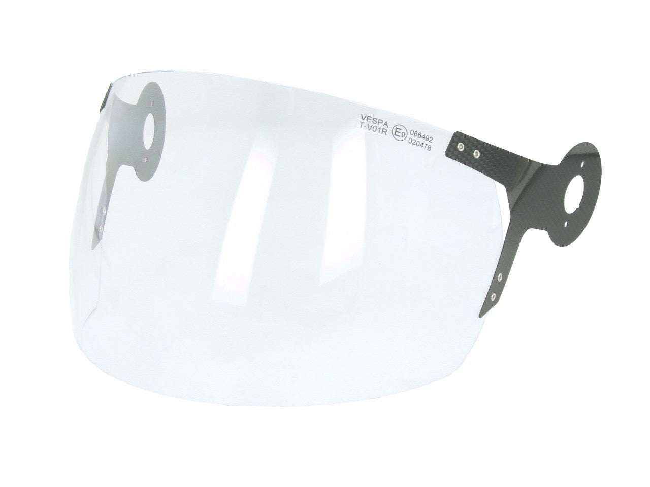 Visier Argentario, mit Chromhalter, klar, Vespa Zubehör, Zubehör Vespa, Vespa Helm Zubehör, Helme Vespa, Visier Vespa Zubehör, Ersatzteile Vespa Zubehör