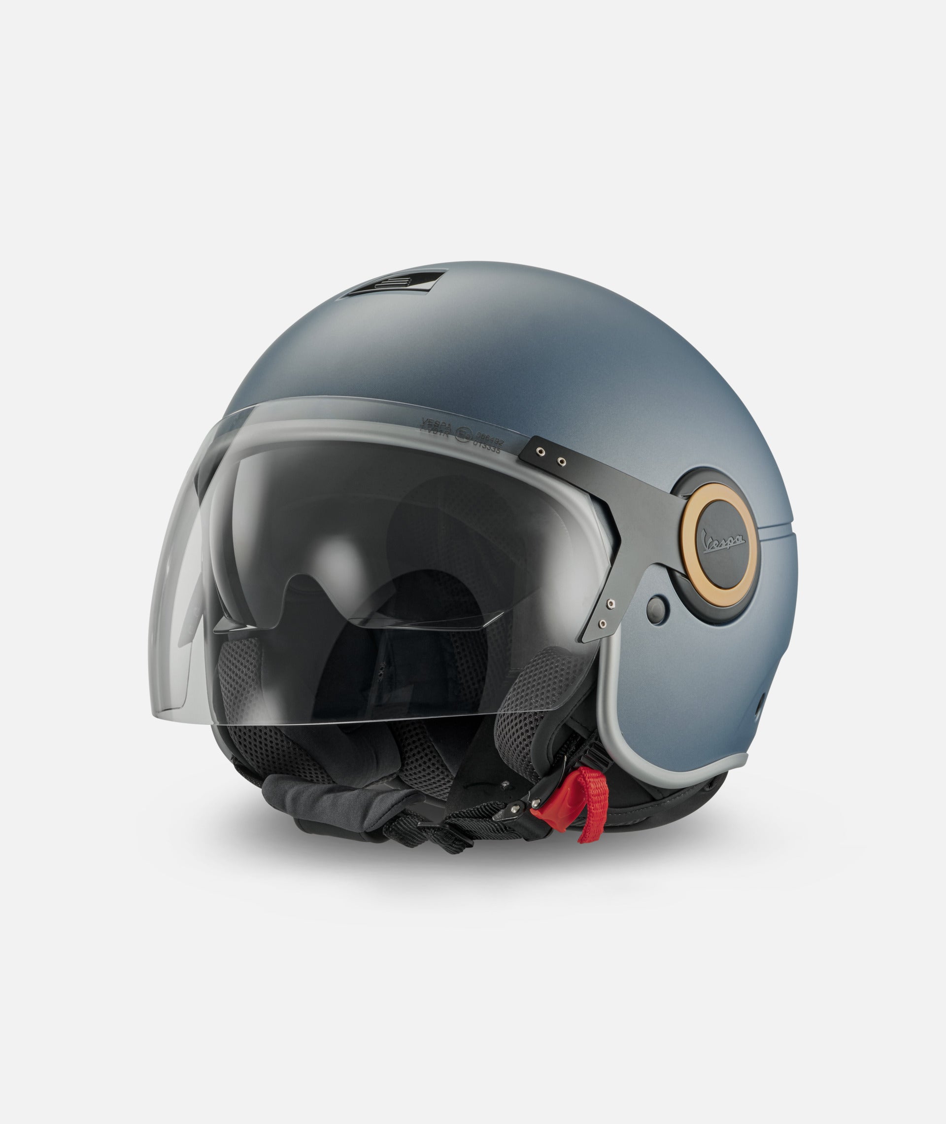 Vespa Officina Helm, Vespa Officina 8 Visor Jet-Helm, Vespa Officina Kollektion, Vespa officina 8, Geschichte der Officina, neue Vespa Kollektion, Vespa Kollektion Officina, Vespa Helm mit zwei Visieren, Helm mit Sonnenvisieren, Vespa Helm blau, blauer Vespa Helm,