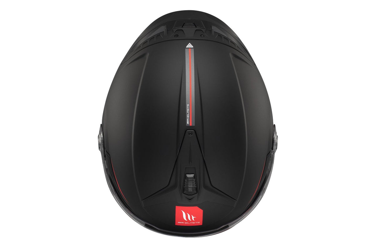 MT Helmets Jethelm Cosmo SV, Pure, schwarz rot , glänzend, ECE 22.06, MT Helme Integralhelme, Klapphelm, Klapphelm Vespa, Jethelm vespa, Vespa Helm zum Klappen, Klapphelm schwarz rot