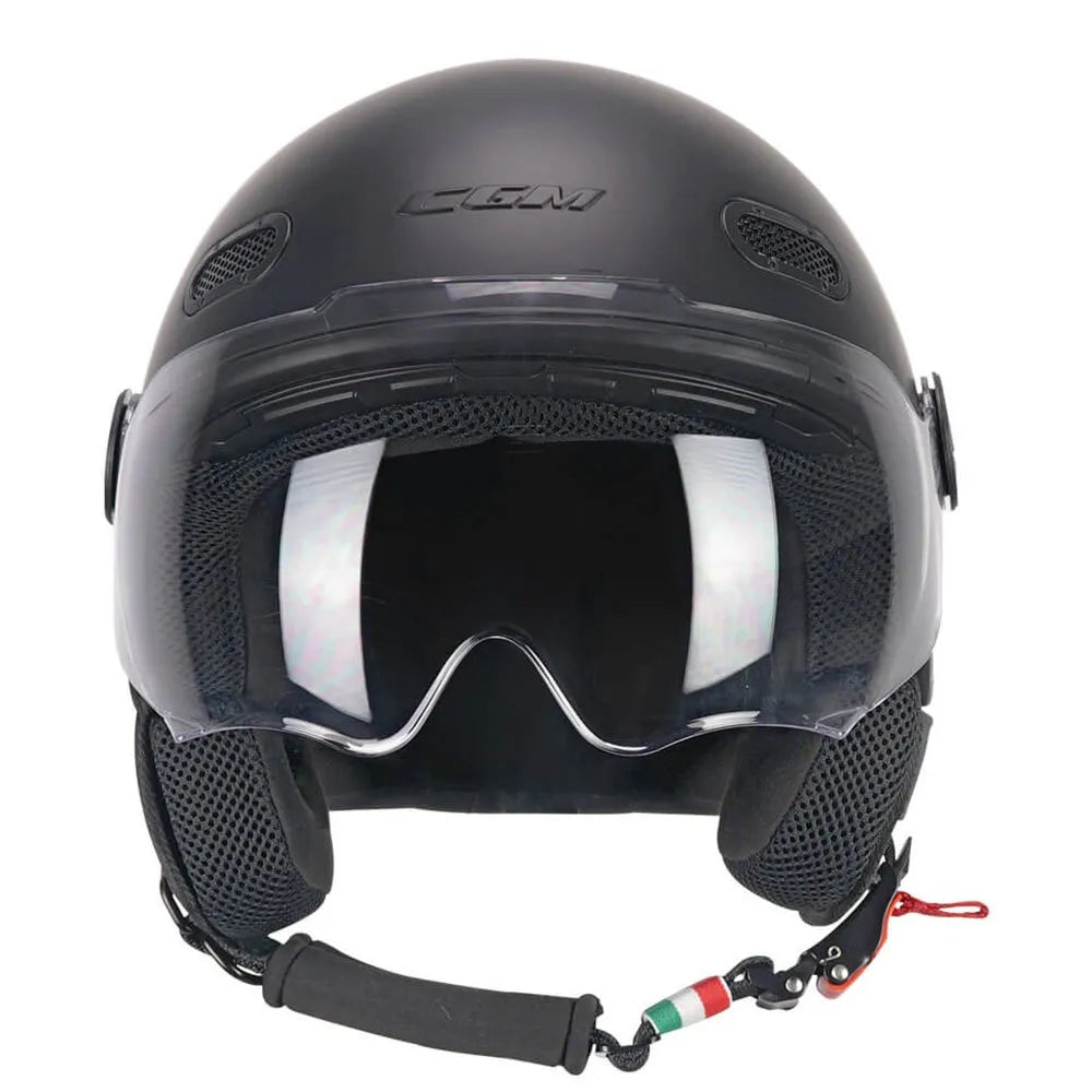 Helm Demi Jet CGM MOTO 191A PIX MONO Schwarz matt