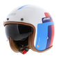 Axxis Jethelm, Hornet SV, Oldstyle, ABS, blau, glänzend, Vespa Helme, blauer Vespa Helm, Axxis Helm blau, Helm mit Sonnenvisier, Vespa Helm mit Sonnenvisier 