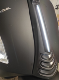 Kaskade passend auf Vespa GTS matt schwarz + LED Streifen