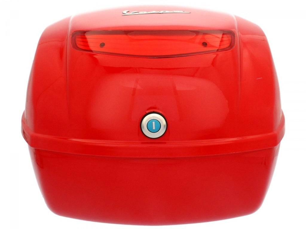 Top Case Vespa, 32 l, rot dragon, Vespa Top Case, Vespa Topcase rot, Vespa Gepäck, Vespa Gepäckträger, Vespa Top Case mit Rücklicht