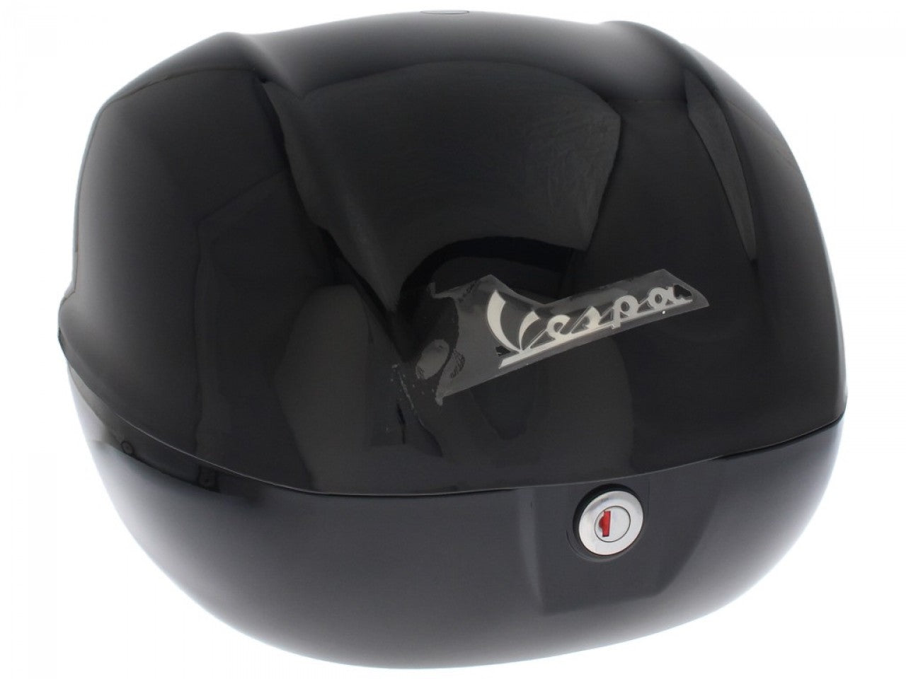 Top Case Vespa, 32 l, schwarz glänzend, Topcase Vespa schwarz, schwarz Vespa Topcase, Topcase Vespa schwarz günstig