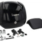 Top Case Kit Vespa (incl. Halteplatte), 36 l, schwarz glänzend, schwarzes Top Case Set Vespa, Vespa Top case Set, Vespa Top Case schwarz glänzend