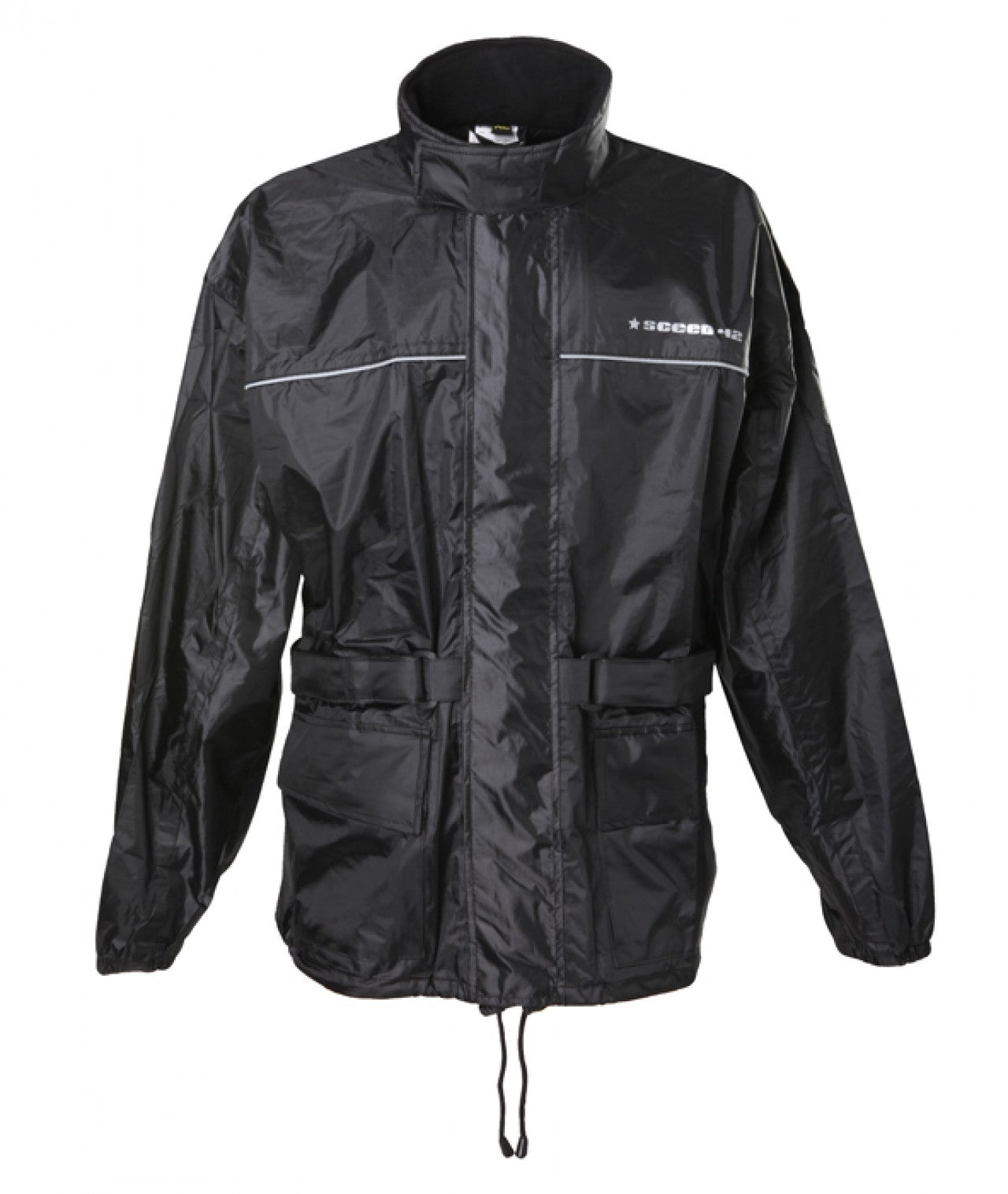 Sceed Regenjacke, gefüttert, schwarz, Unisex, Sceed Regenjacke Vespa, Vespa Regenjacke, Vespa Winterbekleidung, winddichte Vespa Jacke, Wetterdichte Bekleidung Vespa