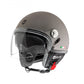 Helmo Milano Demi Jet, Eos, anthrazit, matt für Vespa, Helmo Milano Helm mit Visier, mit 2 Visieren, günstig, Helmo Milano Helme mit langem Visier, Helmo Milano Helme, EOS Vespa Helme, schlichte Vespa Helme mit langem klaren Visier