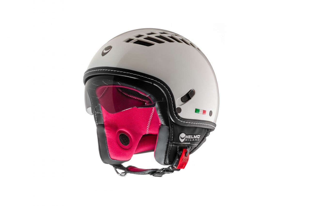 Helmo Milano Demi Jet, ViaColVento, weiß, Helmo Milano Helm mit Sonnenblende, Helm mit Sonnenblende, Vespa Helm mit Sonnenblende, Helmo Milano Helm Belüftung, Vespa Helm mit Belüftung, weißer Helmo Milano Helm