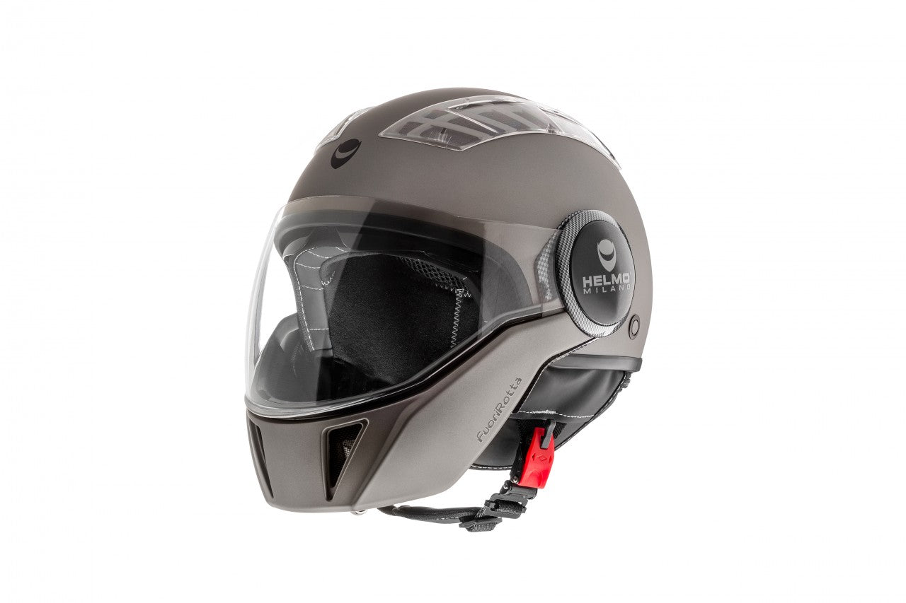 Helmo Milano Full Jethelm, FuoriRotta, anthrazit, matt, Helmo Milano Volljethelm , Volljethelme graue, garue Volljethelme, Helmo Milano Helm mit Sonnenblende, Helmo Milano Helm mit langem Visier, Helmo Milano Helm mit zwei Visieren