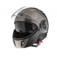 Helmo Milano Full Jethelm, FuoriRotta, grau, Helmo Milano Volljethelm , Volljethelme graue, garue Volljethelme, Helmo Milano Helm mit Sonnenblende, Helmo Milano Helm mit langem Visier, Helmo Milano Helm mit zwei Visieren