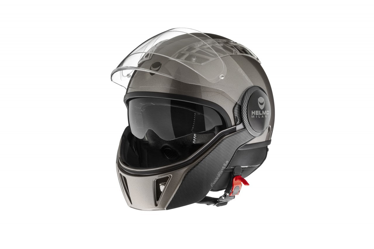 Helmo Milano Full Jethelm, FuoriRotta, grau, Helmo Milano Volljethelm , Volljethelme graue, garue Volljethelme, Helmo Milano Helm mit Sonnenblende, Helmo Milano Helm mit langem Visier, Helmo Milano Helm mit zwei Visieren