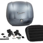 Top Case Kit Vespa (incl. Halteplatte), 36 l, grau, Vespa Top Case set grau, graues Vespa Top Case set, Top Case Set Vespa grau