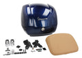 Top Case Kit Vespa (incl. Halteplatte), blau, vespa Top Case dunkelblau, Top Case Vespa Set, Vespa Top Case set dunkelblau glanz