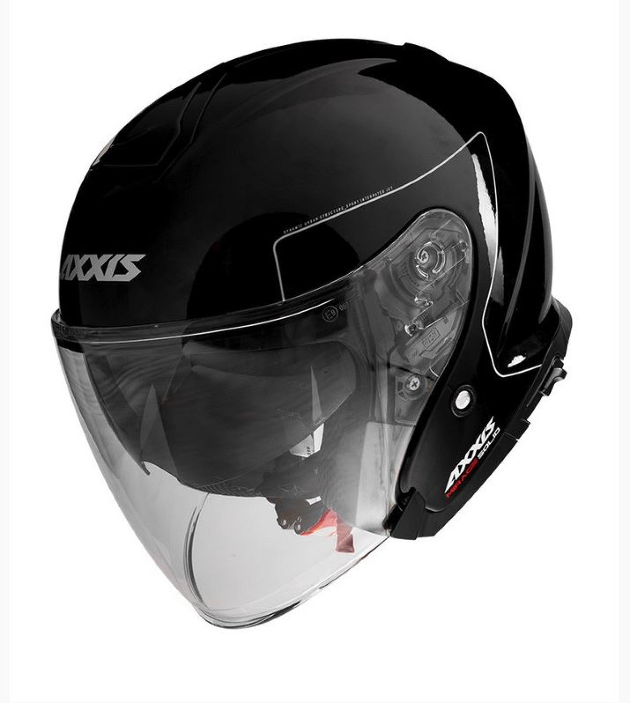 Axxis Jethelm, Mirage SV, Solid, ABS, schwarz, Helm mit zwei Visieren, Vespa Helm mit zwei visieren, schwarzer Vespa Helm, schwarzer Axxis Helm, Axxis Helm Solid, Vespa racing Helme, Axxis racing Helme, günstige Vespa helme