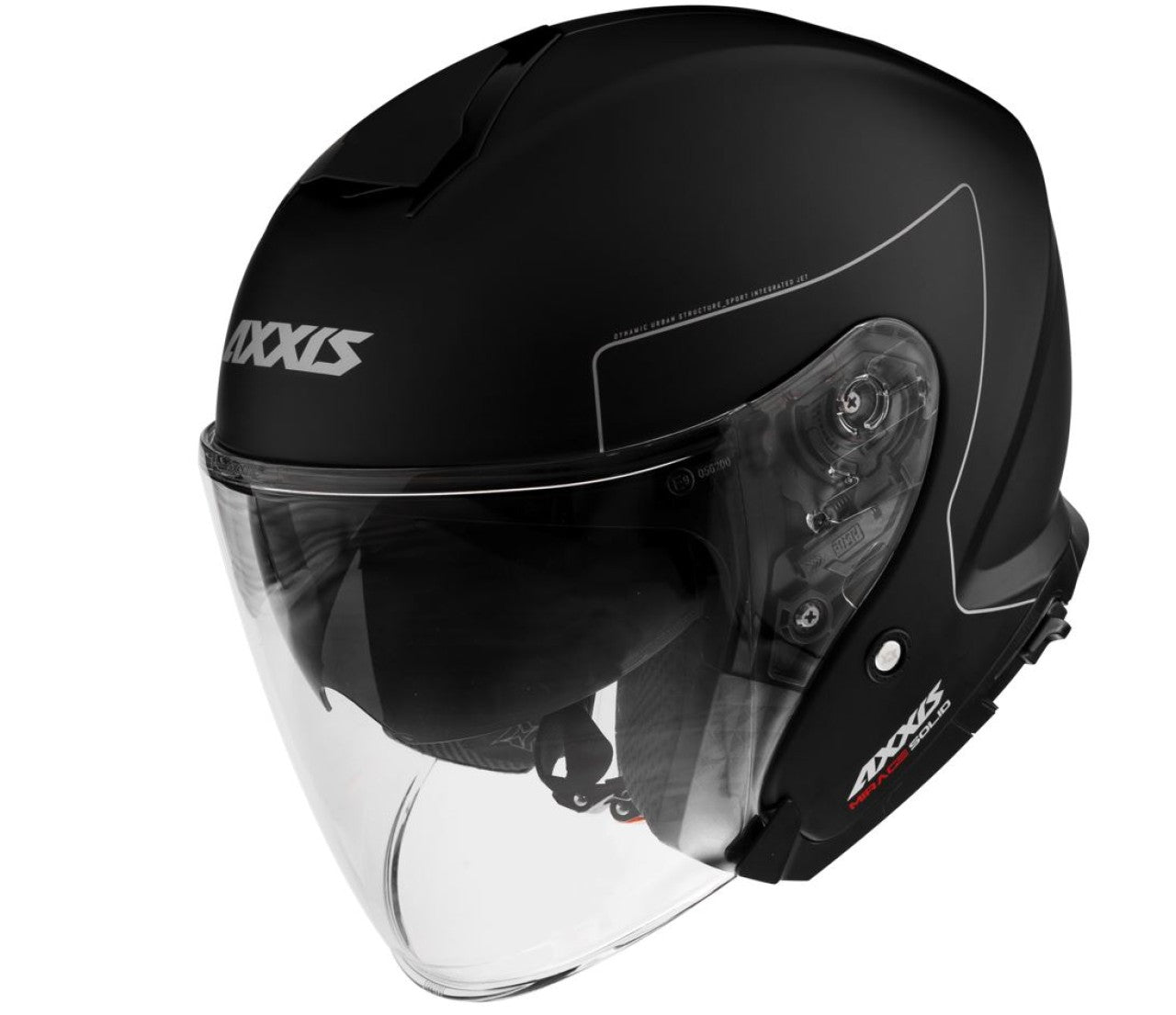 Axxis Jethelm, Mirage SV, Solid, ABS, schwarz, Helm mit zwei Visieren, Vespa Helm mit zwei visieren, schwarzer Vespa Helm, schwarzer Axxis Helm, Axxis Helm Solid, Vespa racing Helme, Axxis racing Helme, günstige Vespa helme