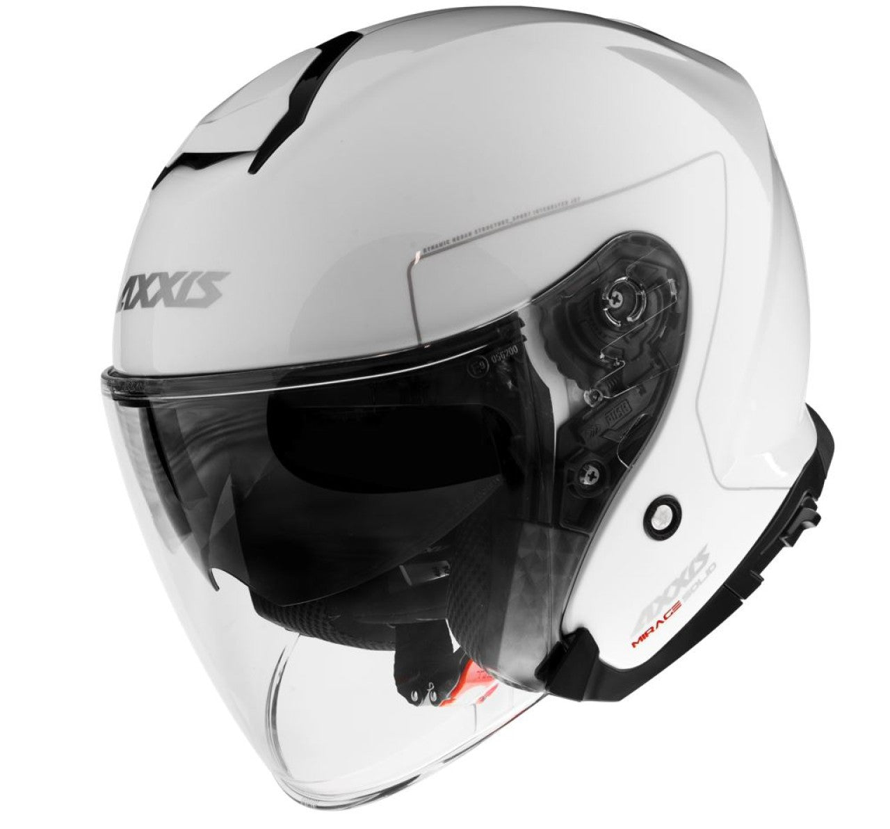 Axxis Jethelm, Mirage SV, Solid, ABS, weiß, Helm mit zwei Visieren, Vespa Helm mit zwei visieren, weißer Vespa Helm, weißer Axxis Helm, Axxis Helm Solid, Vespa racing Helme, Axxis racing Helme, günstige Vespa helme