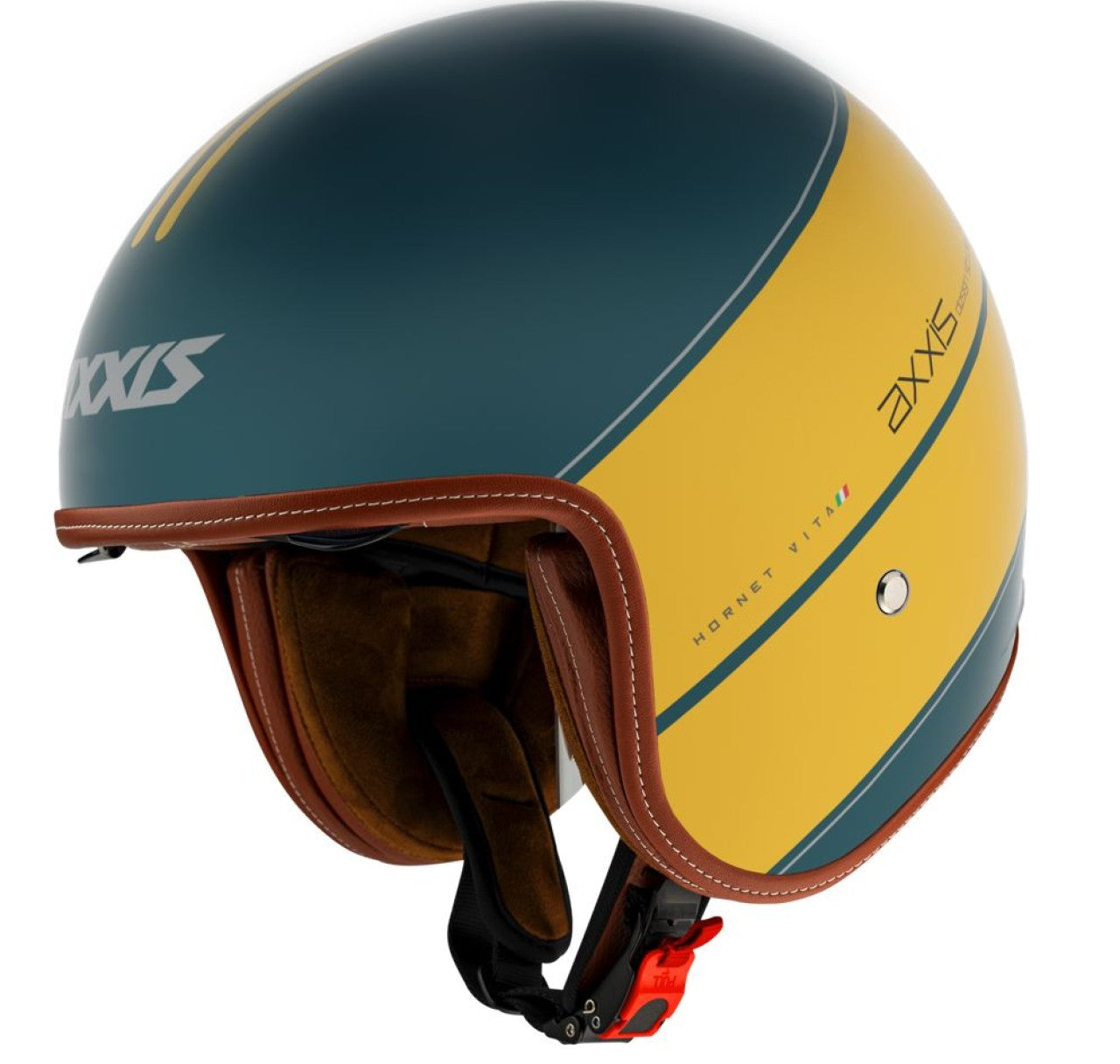 Axxis Jethelm, Hornet SV, Vita, gelb, matt, günstige Axxishelme, Rollerhelme, Vespa Helm, Gelbe günstige Rollerhelm