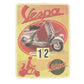 Vespa Endloskalender gelb-rot, Vespa Kalender, Kalender Vespa, Vintage kalender, Vespa Bürobedarf, Vespa Büromaterial