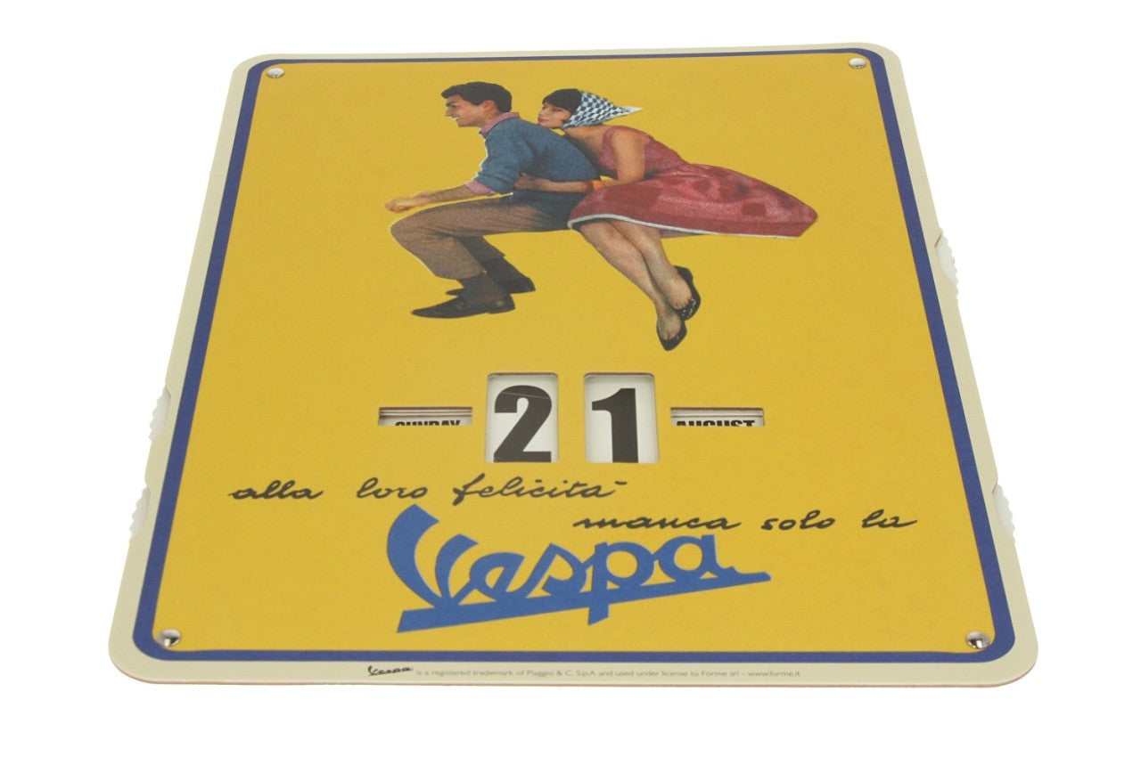 Vespa Endloskalender gelb, Vespa Kalender, Kalender Vespa, Vintage kalender, Vespa Bürobedarf, Vespa Büromaterial