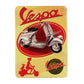 Vespa Blechdose, gelb, Vespa Merchandising, Vespa Box, Vespa Dose, Vespa Geschenk, Vespa Büromaterial, Vespa Bürobedarf, Vespa Blechdose gelb