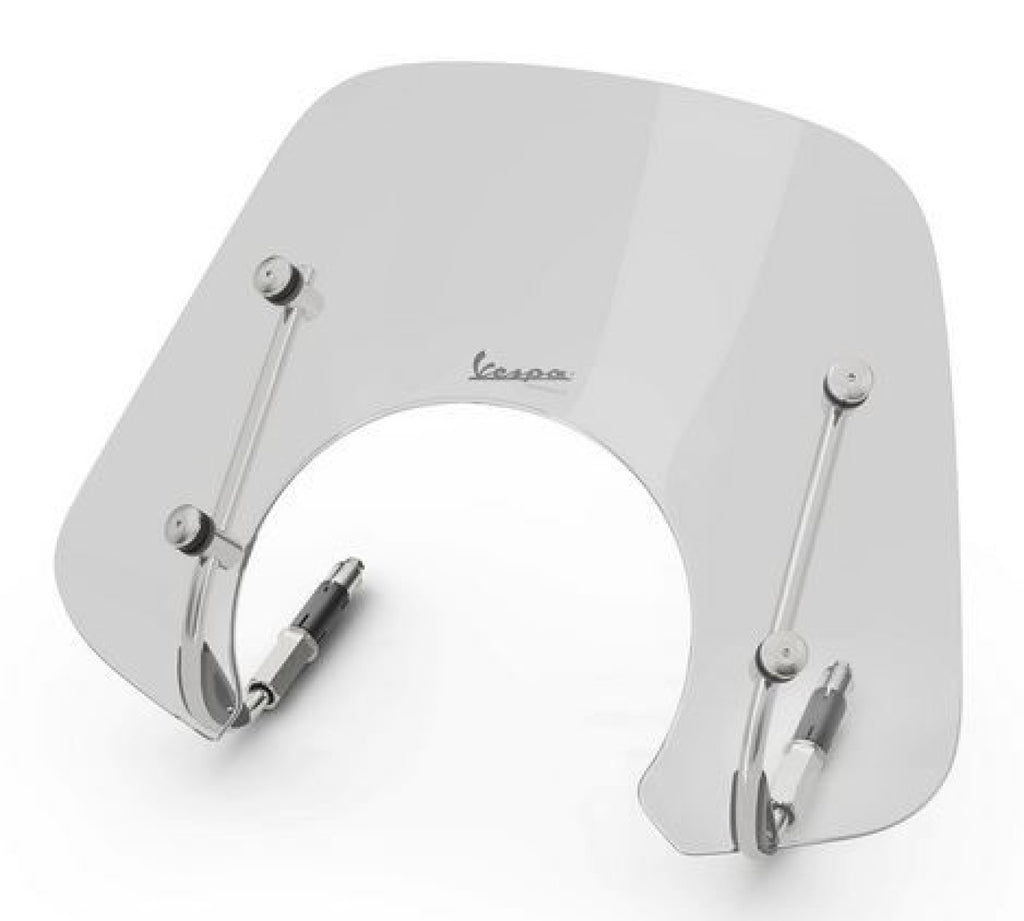 Windschutzscheibe klein mit Halterung, getönt, Windschutzscheibe Vespa, vespa Witterungsschutz, Windschutz, Wetterschutz vespa, vespa regenschutz, Vespa Sonnenschutz, vespa bei allen Witterungen, vespa Windschutzscheibe klar, Windschutzscheibe klein mit Halterung, klar, 