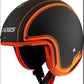 Axxis Jethelm, Hornet SV, Royal, schwarz, orange, matt ,günstige Axxishelme, Rollerhelme, Vespa Helm, Blaue günstige Rollerhelm