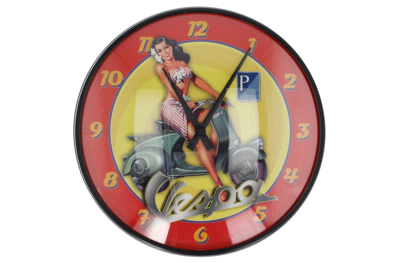 Vespa Wanduhr, Ø 320 mm, Vespa Wanduhr, Vespa Uhr, Uhr von Vespa, 32 cm große Uhr, Wanduhr