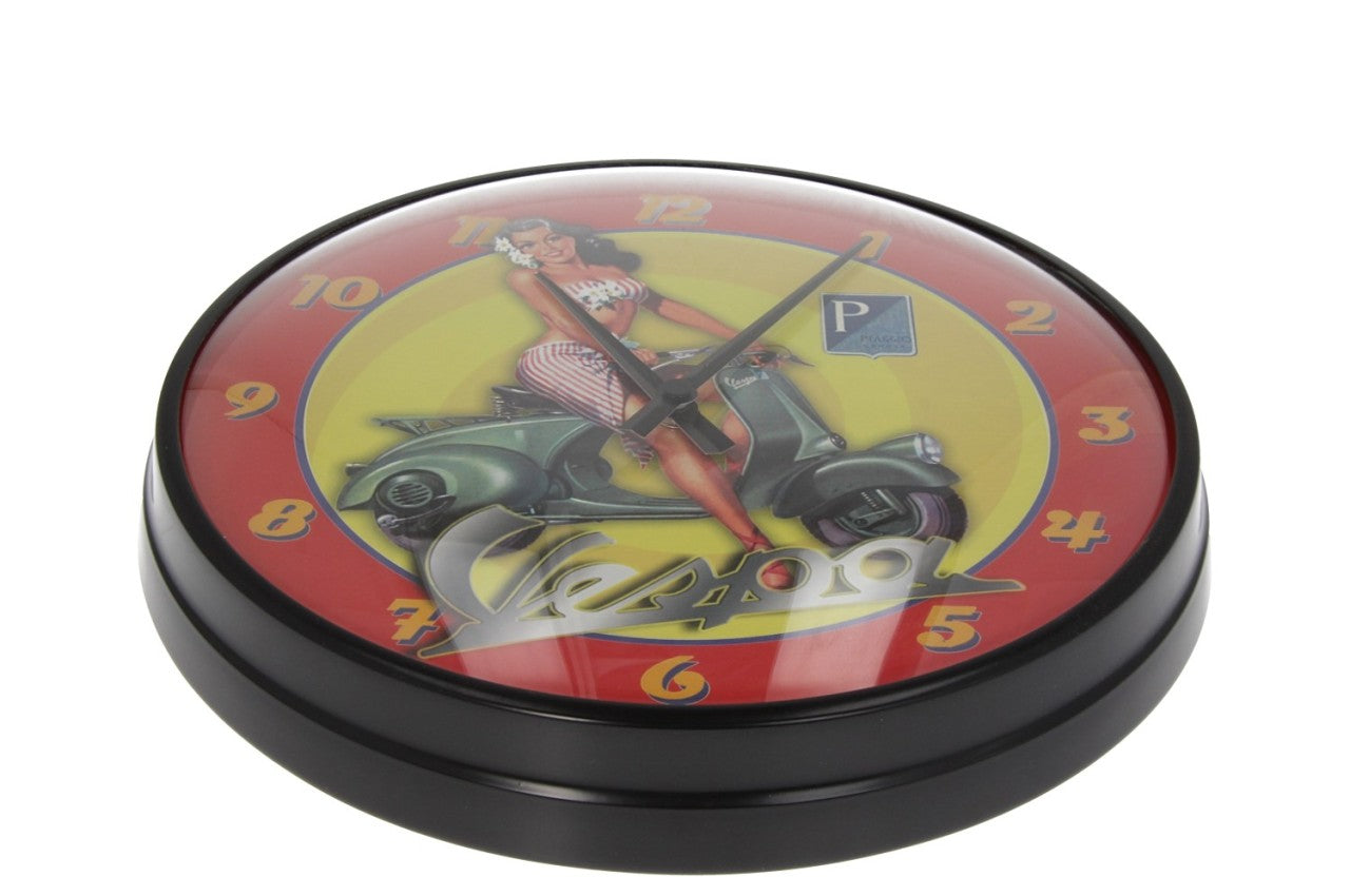 Vespa Wanduhr, Ø 320 mm, Vespa Wanduhr, Vespa Uhr, Uhr von Vespa, 32 cm große Uhr, Wanduhr