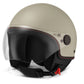 Vespa Merchandising, Vespa Zubehör, Vespa Geschenk, Vespa 2024 Neu Erscheinungen, Neue Vespa Helme, Vespa Demi Jet, Visor 4.0, beige, Vespa ECE 22.06 Helm, ECE 22.06 Rollerhelme,