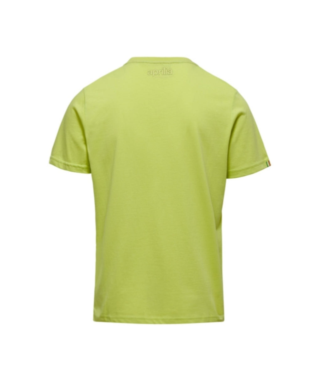 Aprilia T-Shirt, Aprilia Bekleidung, Aprilia gelbes T-Shirt, Sommerbekleidung Vespa, Sommerbekleidung Aprilia, Accessoires Aprilia, Geschekideen Aprilia, Geschenkideen Vespa