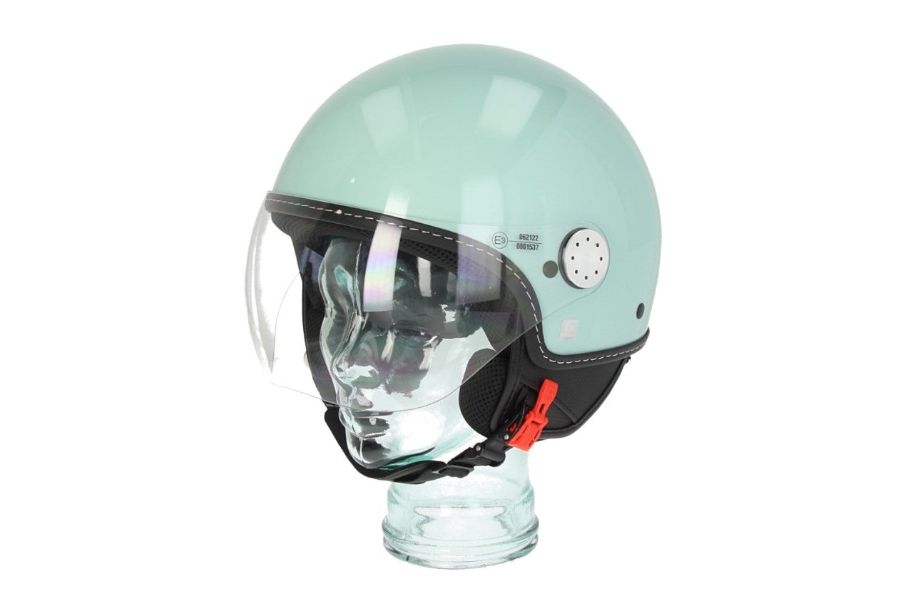 Vespa Demi Jet, Visor 4.0, grün, Vespa ECE 22.06 Helm, Vespa grüner Helm, 22.06 ECE, Vespa Merchandising, Vespa Zubehör,  Vespa Geschenk, Vespa 2024 Neu Erscheinungen, Neue Vespa Helme