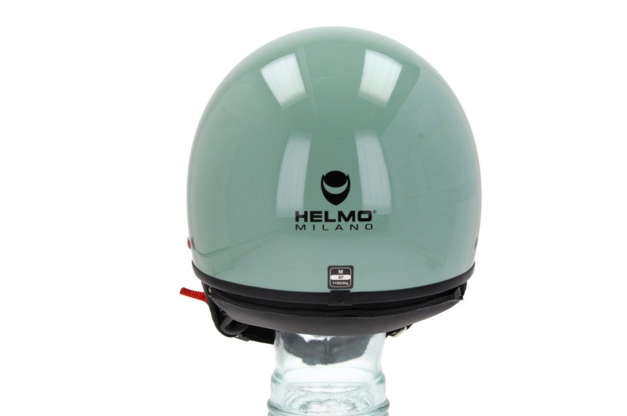 Helmo Milano Demi Jet, Puro Slider, grün/sage 22.06, Helmo Milano ECE 22.06, Helmo Milano Helme , günstige Rollerhelme, bunte Rollerhelme, Vespa Zubehör, vespa Helme ECE 22.06