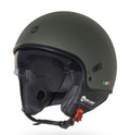 Helmo Milano Demi Jet Puro Slider green, helmo  milano puro slider, helmo milano helme, vespa helme, roller helme, vespa helm mit Sonnenvisier, helmo milano helm mit Sonnenvisier, ece 22.06 rollerhelme, ece 22.06 vespa helme, grüner Vespa helm, weißer helmo Milano grün