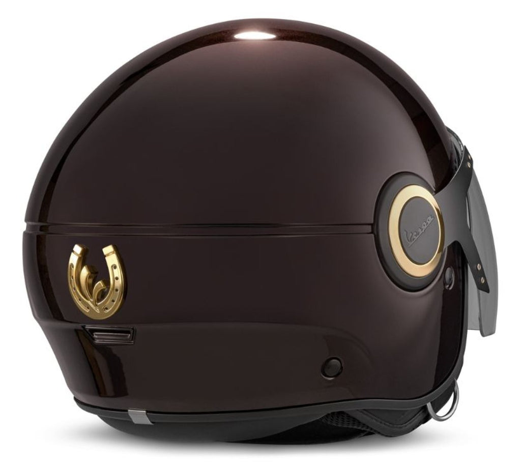 Vespa Jethelm Demi Jet, 946 Horse, braun, glänzend, ABS, ECE 22.06