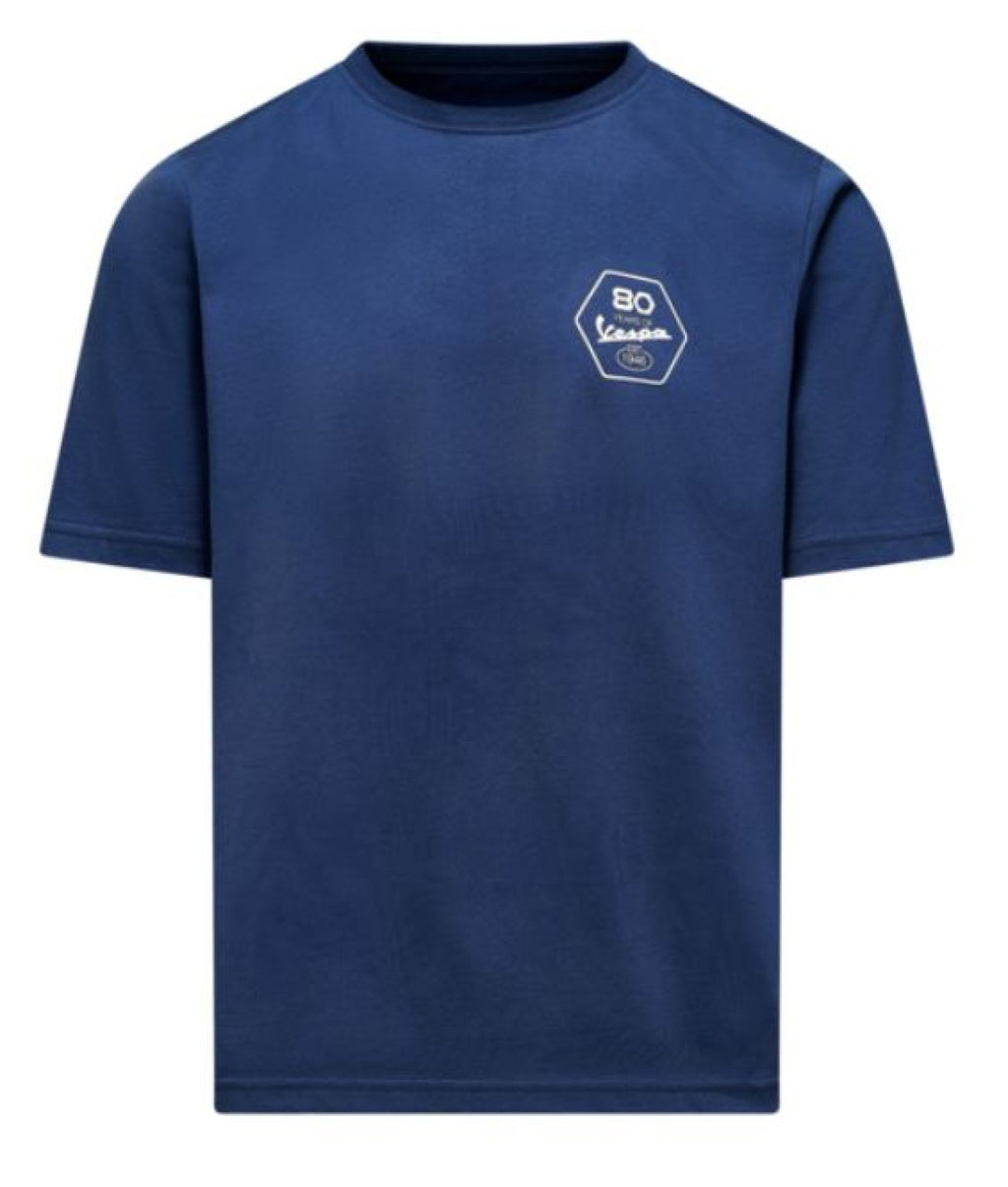 Vespa 80th Anniversary T-Shirt blau