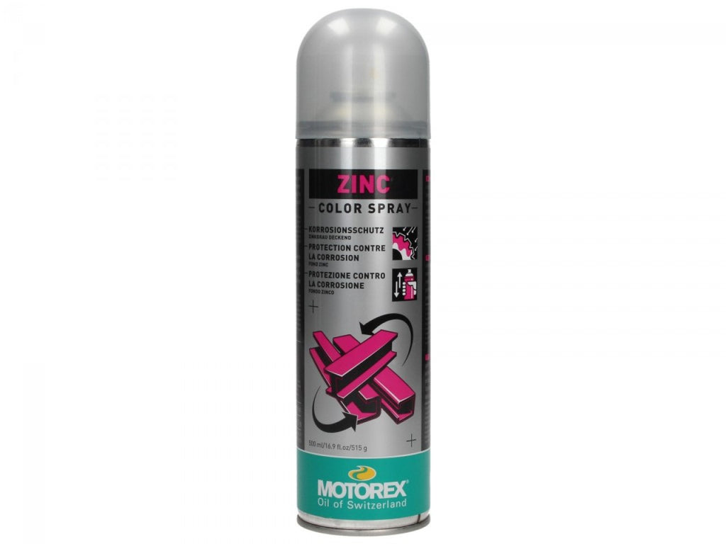 Motorex Zinkspray 0,500 l Korrisionsschutz , Vespa Pflegeartikel, Pflegeartikel Vespa, Pflegeartikel Motorrad, Motorrad Pflegeartikel, Colorspray Vespa, Motorex Pflegeprodukte