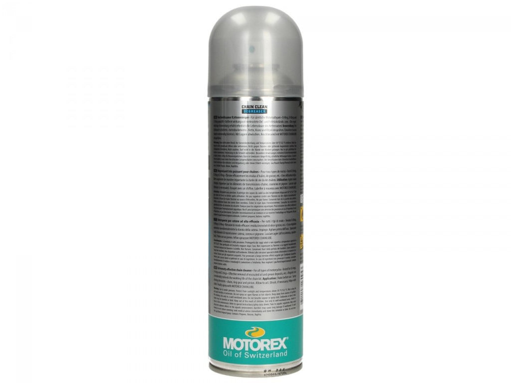 Motorex Kettenreiniger, Chain Clean 611, 0,500 l, hochwirksamer Kettenreiniger für alle Motorradtypen, Vespa Pflegeartikel, Pflegeartikel Vespa, Pflegeartikel Motorrad, Motorrad Pflegeartikel, Motorex Pflegeprodukte, Helmreinigung Vespa, Helmpflege Vespa