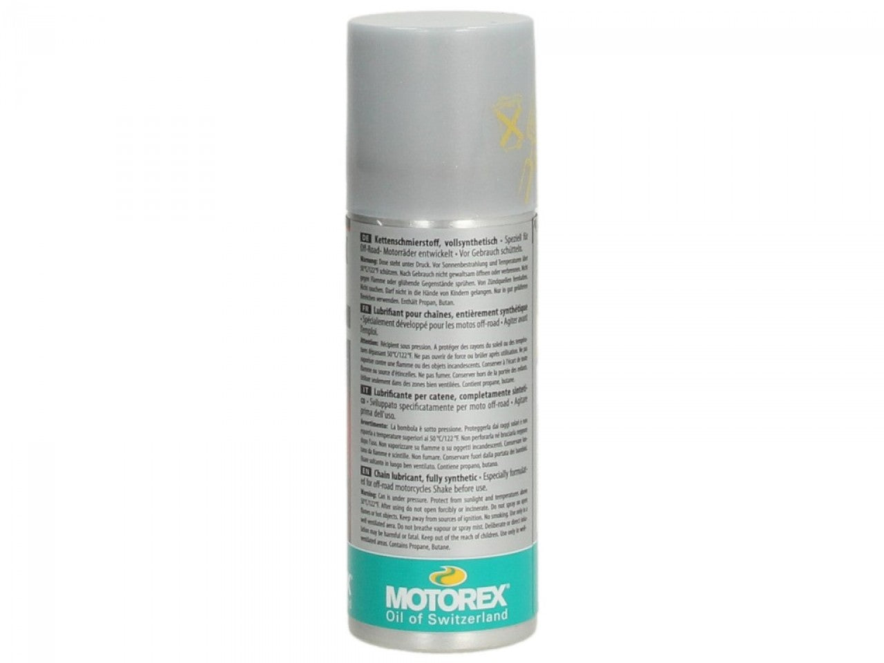 Motorex Kettenspray ChainLube Off Road, 0,056 l , Kettenspray für Motorrad/Vespa, Vespa Pflegeartikel, Pflegeartikel Vespa, Pflegeartikel Motorrad, Motorrad Pflegeartikel, Motorex Pflegeprodukte, Helmreinigung Vespa, Helmpflege Vespa