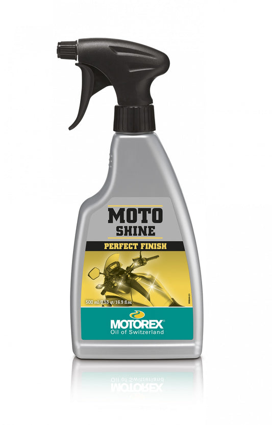 Motorex Glanzspray Moto Shine, 0,500 l , Glanzspray mit Farbaufrischer Vespa/Motorrad, , Vespa Pflegeartikel, Pflegeartikel Vespa, Pflegeartikel Motorrad, Motorrad Pflegeartikel, Motorex Pflegeprodukte, Helmreinigung Vespa, Helmpflege Vespa