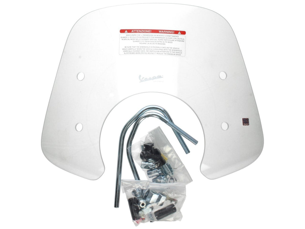 Windschutzscheibe klein mit Halterung, 195x435 mm, klar