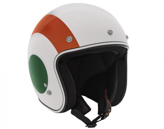 Vespa Jethelm Flag 2.0 Italien, Vespa Helm Grün-rot-weiß, Rollerhelm