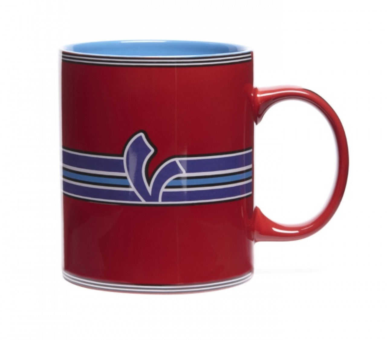 Vespa Tasse Rot V-Stripes, Vespa Tasse, Tasse mit Vespamotiv