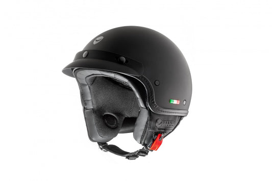 Helmo Milano Jethelm, FuoriPorta Matt Black, Helmo Milano helm matt schwarz, Vespa Helm Schwarz , Rollerhelm , Helmo Milano Fuori Porta schwarz, schwarzer Helmo Milano Helm, Fuori Porta schwarz