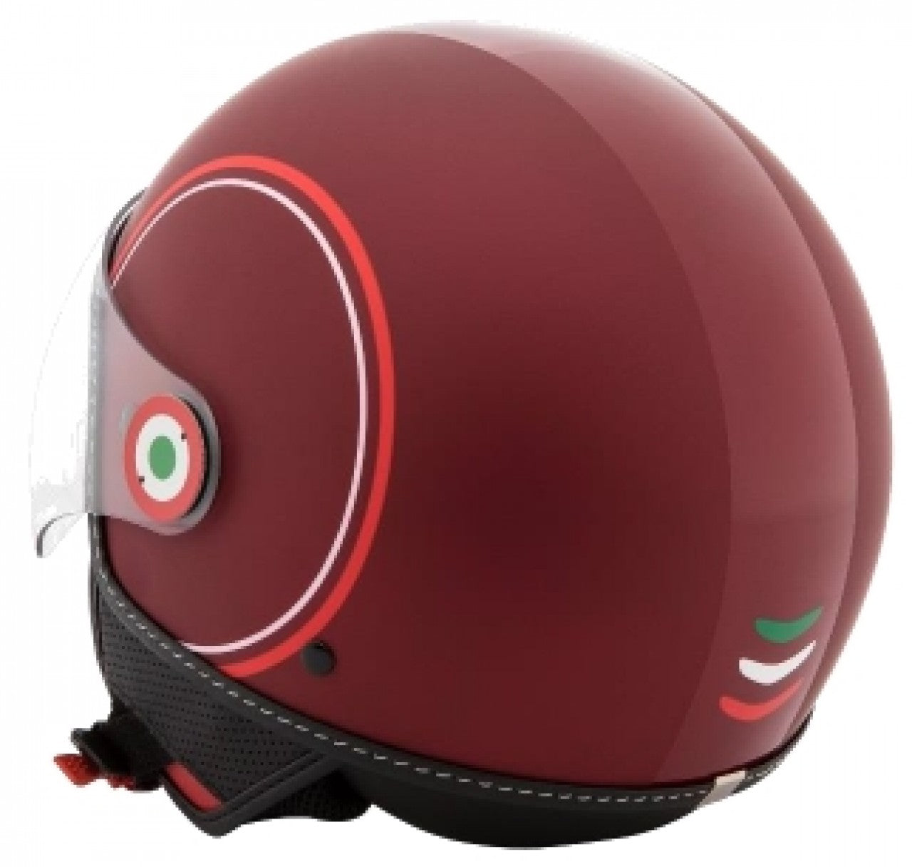 Vespa Jethelm, Modernist, ABS Rot-Weiß, Vespa Helm rot , Rollerhelm rot