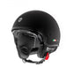 Helmo Milano Demi Jet Puro Slider Matt Black : Vespa Helm Schwarz : Helmo Milano Schwarz : Schwarzer Rollerhelm,  günstige schöne Rollerhelme, Helmo Milano günstig mit Visier, Helmo Milano Helm mit Sonnenblende, Helm mit Sonnenblende, Vespa Helm mit Sonnenblende, Helmo Milano Helm Belüftung, Vespa Helm mit Belüftung, schwarzer Helmo Milano Helm
