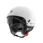 Helmo Milano Demi Jet  Puro Slider Pearl White : Rollerhelm weiß : Vespa Helm Weiß : Helmo Milano weiß, günstige schöne Rollerhelme, Helmo Milano günstig mit Visier.  Helmo Milano Helm mit Sonnenblende, Helm mit Sonnenblende, Vespa Helm mit Sonnenblende, Helmo Milano Helm Belüftung, Vespa Helm mit Belüftung, weißer Helmo Milano Helm