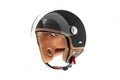Helmo Milano Demi Jet, VaPensiero Rubber Black , Vespa Helm Schwarz , Helmo Milano Helm Schwarz , Rollerhelm schwarz, Helmo Milano, Helmo Milano Helme mit langem Visier, Helmo Milano Helme mit langem klarem Visier, Helmo Milano Va Pensiero 