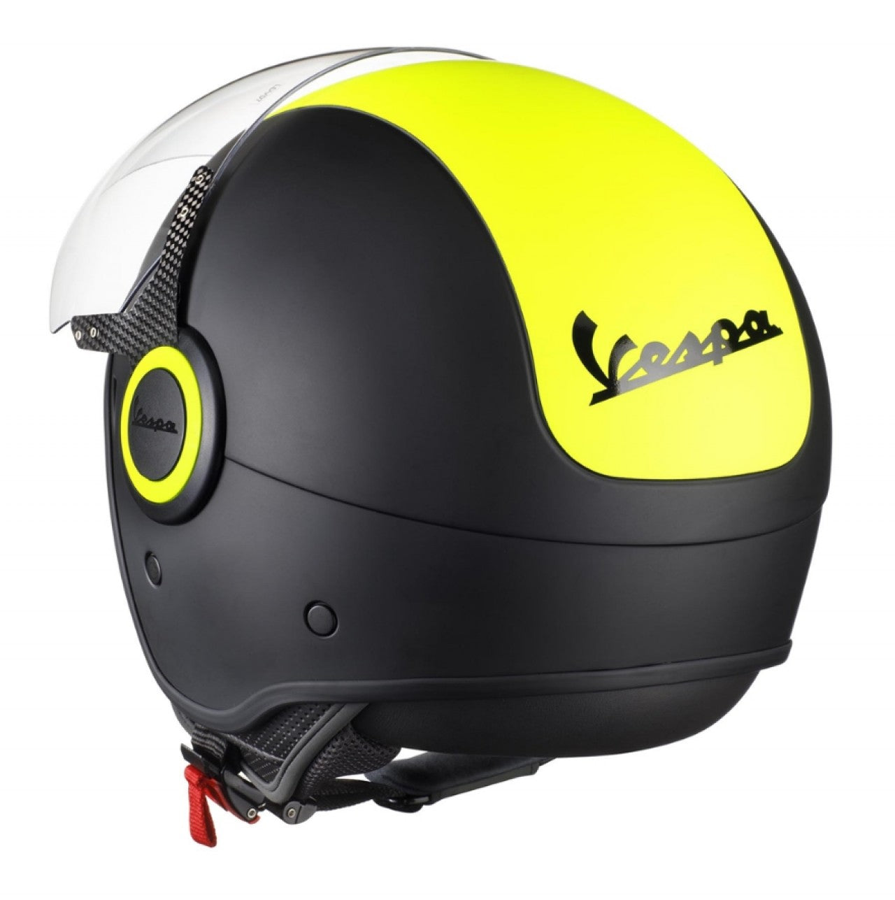 Vespa Jethelm, VJ, Fluo Gelb fluoreszierend , Vespa Helm , Rollerhelm